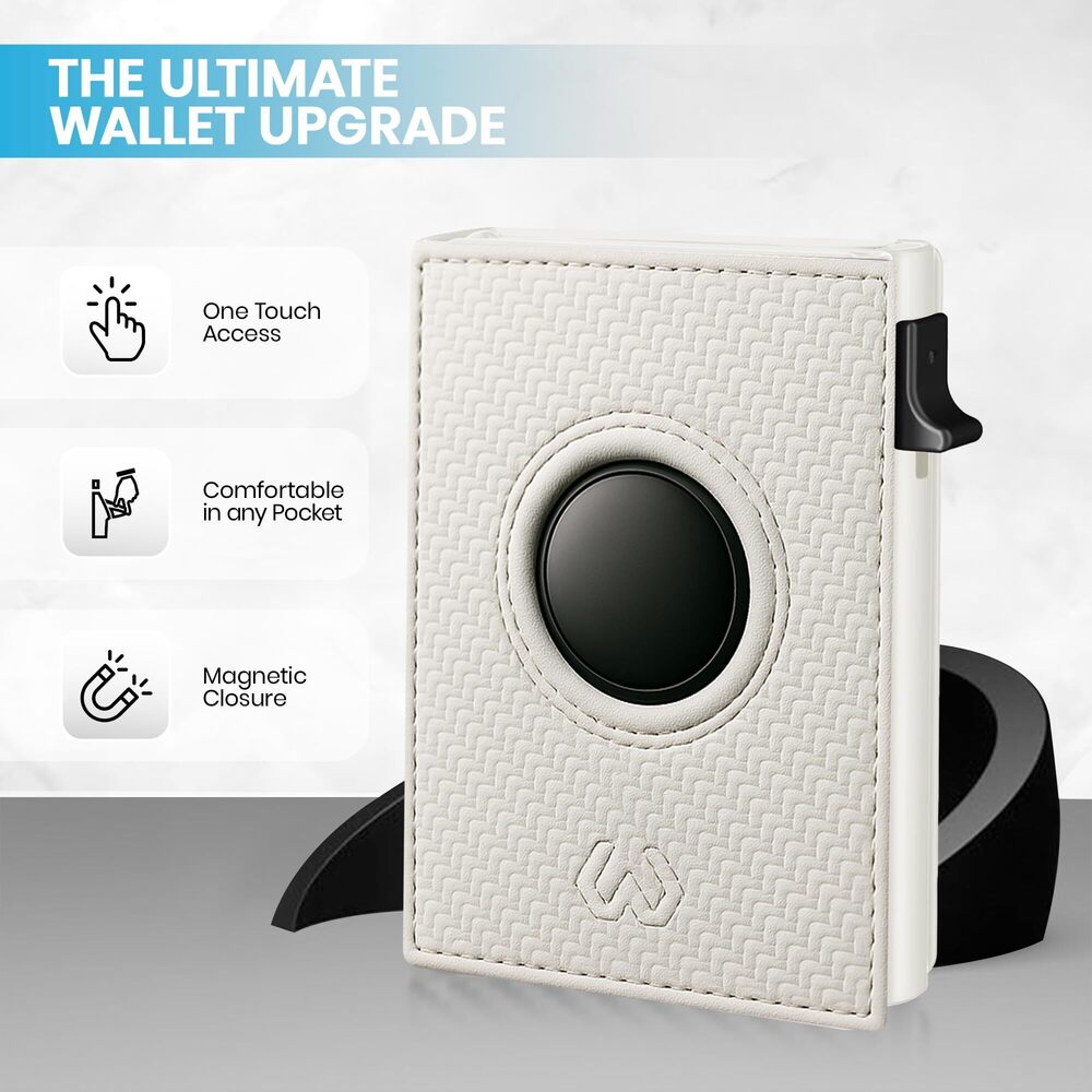 3111 Minimalist Smart Wallet with AirTag Holder, Carbon Fiber, RFID - Picture 4 of 8